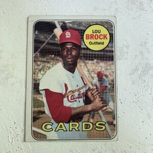 Lou Brock St. Louis Cardinals 1969 Topps Baseball Card #85 VG